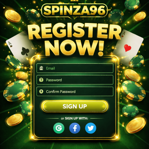 Spinza96 account access page for the casino platform with a smooth login flow and diverse gaming options
